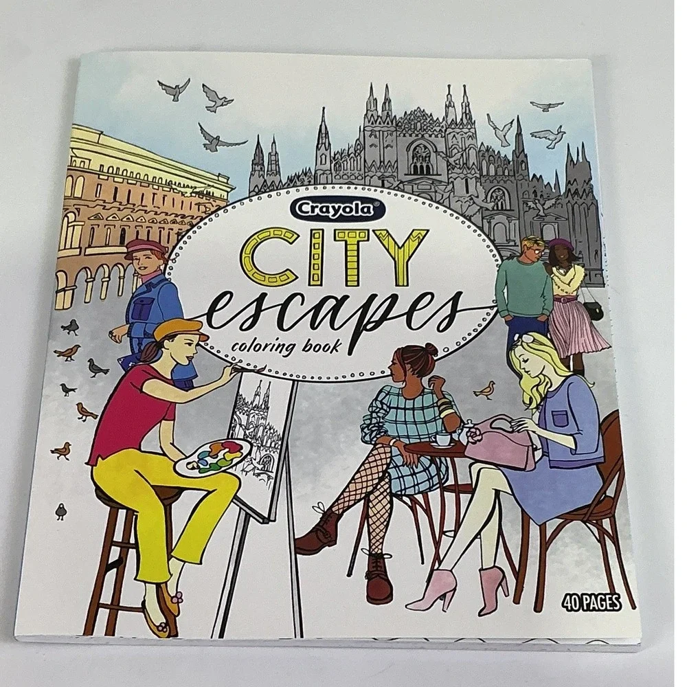 Crayola City Escapes Coloring Book 40 Pages Adults Kids‎ Creative Art